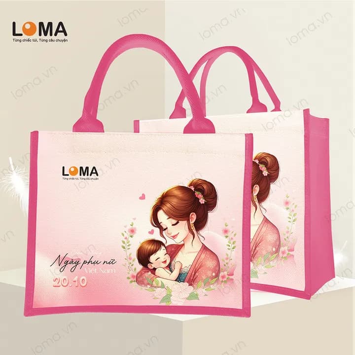 Mẫu 2: Mẹ và bé mừng ngày 20.10