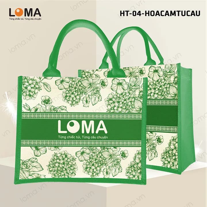 HT-04 Hoa Cẩm Tú Cầu: Họa tiết hoa cẩm tú cầu xanh